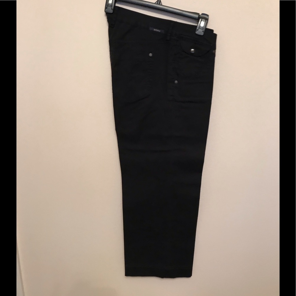 Black denim ankle jeans